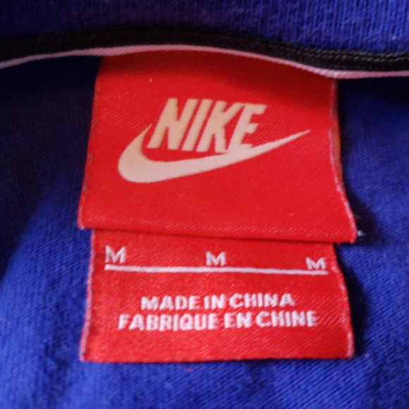 Nike Blue Quarter sleeve Sz M "Just do it" 95 - Picture 3 of 9